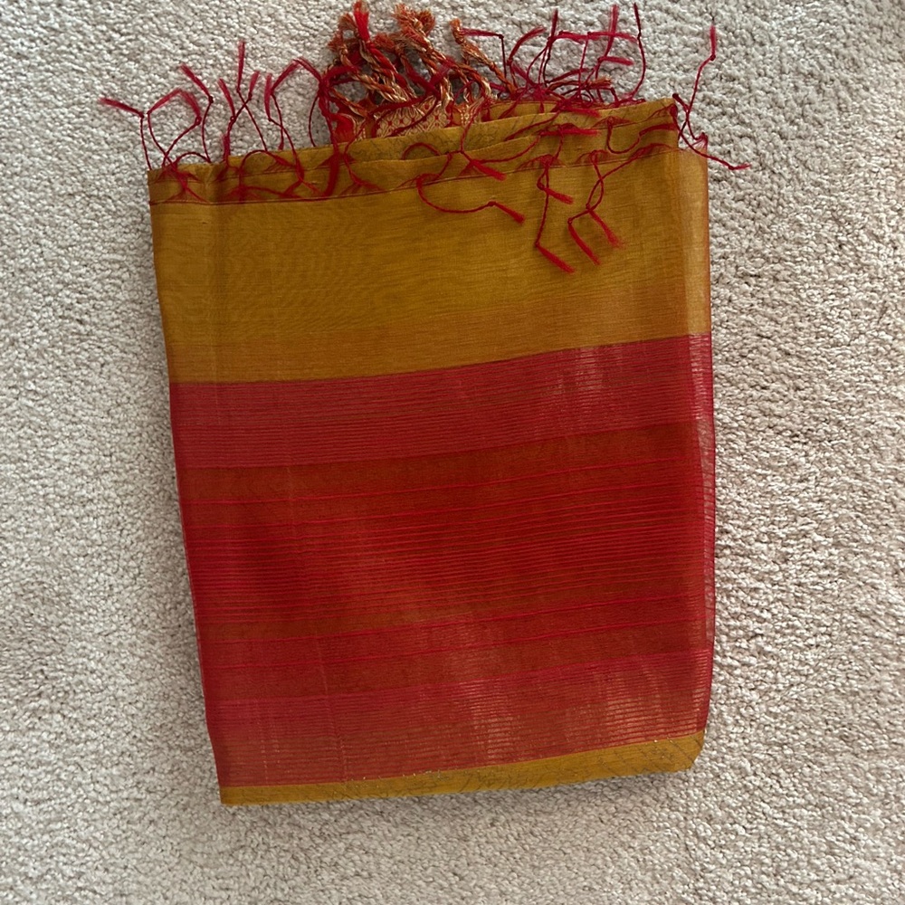 Fabindia Yellow and Red Dupatta
